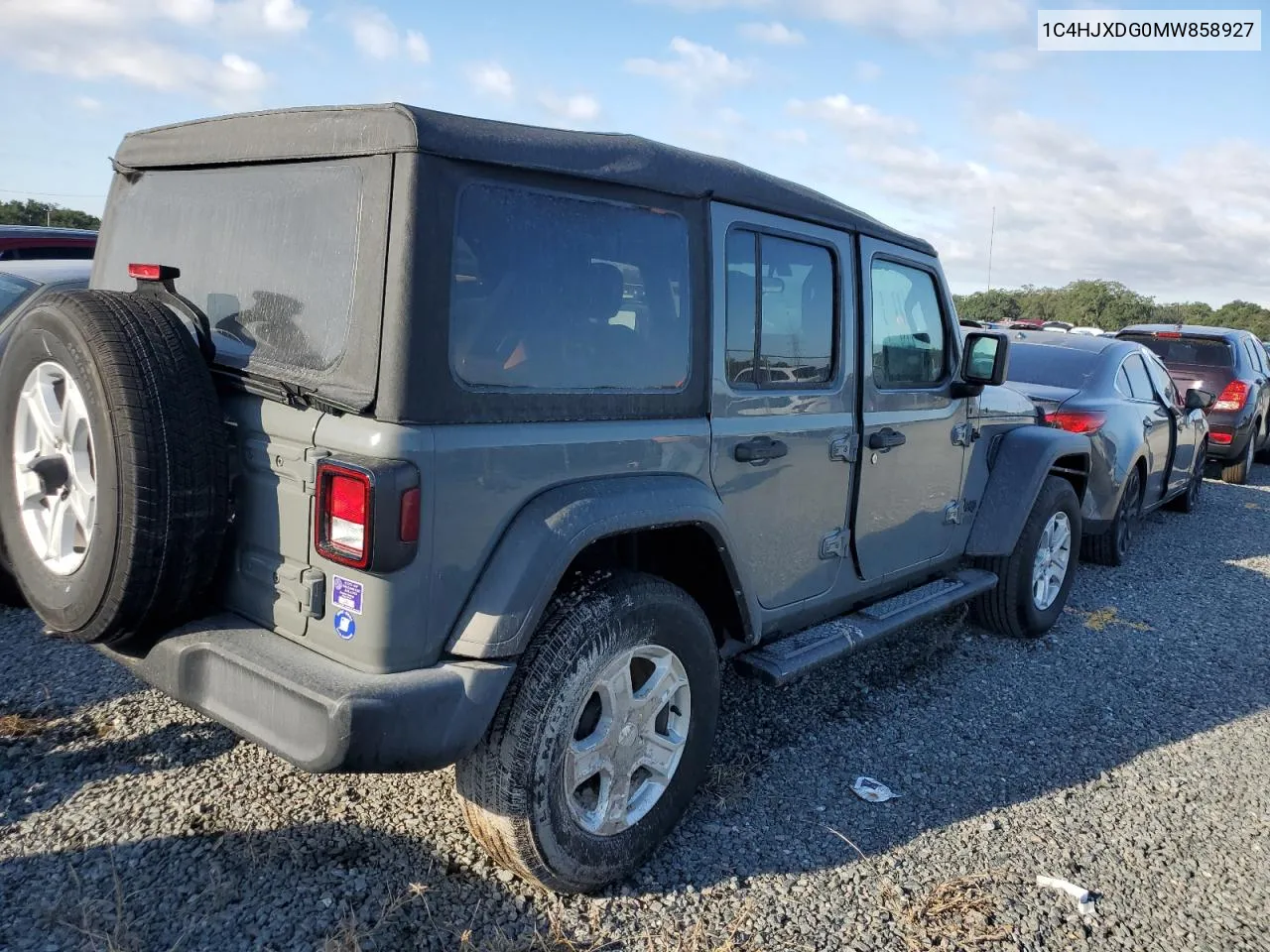 2021 Jeep Wrangler Unlimited Sport VIN: 1C4HJXDG0MW858927 Lot: 73856464