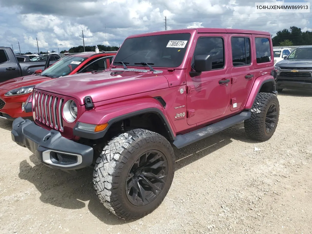 2021 Jeep Wrangler Unlimited Sahara VIN: 1C4HJXEN4MW869913 Lot: 73858774