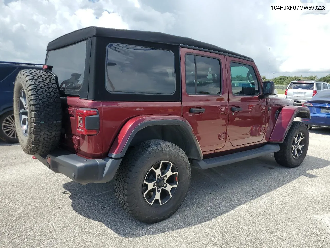 2021 Jeep Wrangler Unlimited Rubicon VIN: 1C4HJXFG7MW590228 Lot: 73875684