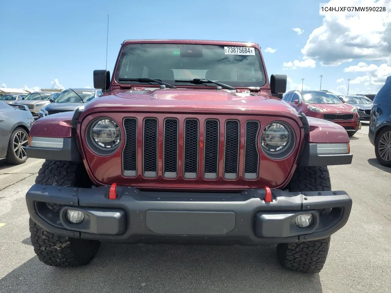 2021 Jeep Wrangler Unlimited Rubicon VIN: 1C4HJXFG7MW590228 Lot: 73875684