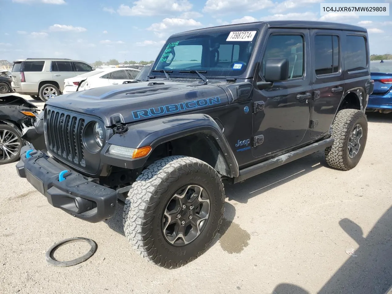 2021 Jeep Wrangler Unlimited Rubicon 4Xe VIN: 1C4JJXR67MW629808 Lot: 73987274