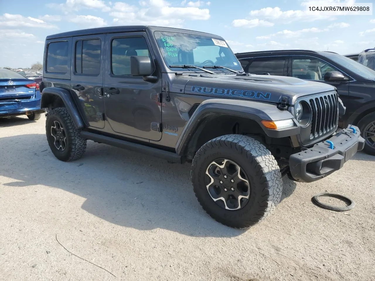 2021 Jeep Wrangler Unlimited Rubicon 4Xe VIN: 1C4JJXR67MW629808 Lot: 73987274