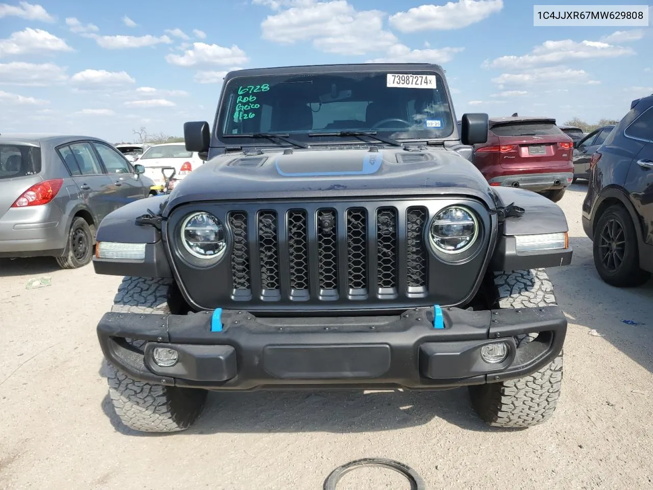 2021 Jeep Wrangler Unlimited Rubicon 4Xe VIN: 1C4JJXR67MW629808 Lot: 73987274