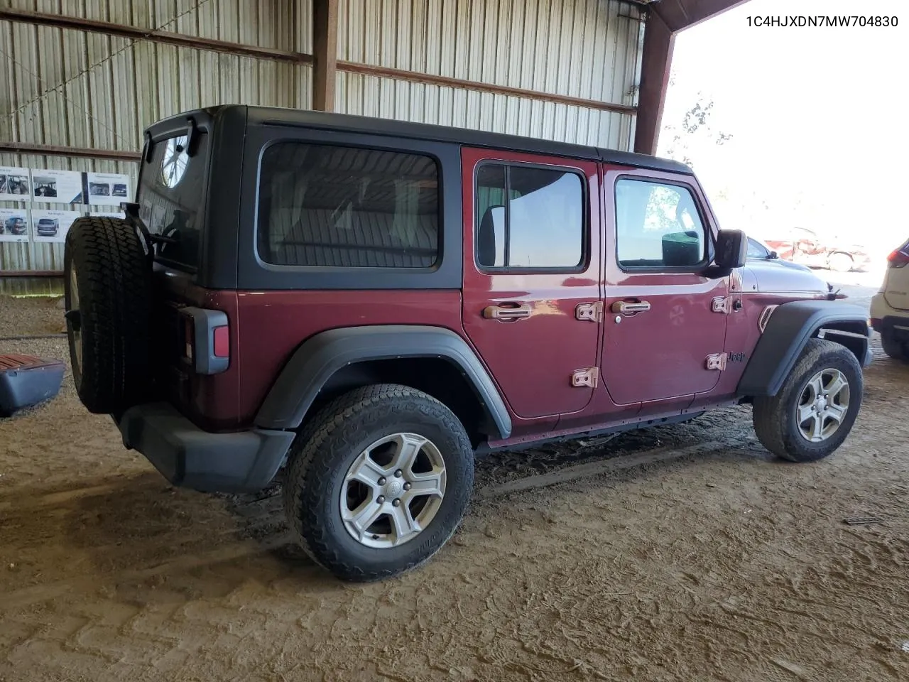 2021 Jeep Wrangler Unlimited Sport VIN: 1C4HJXDN7MW704830 Lot: 74022564