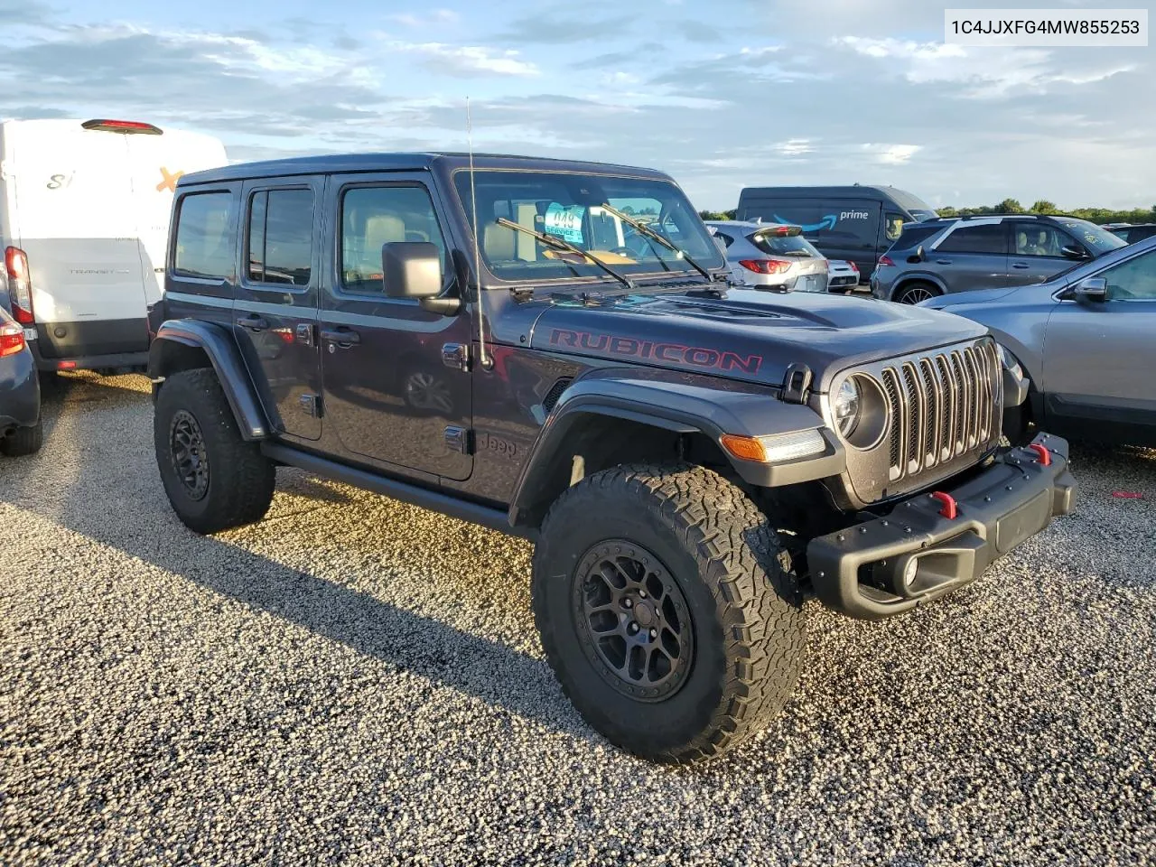 2021 Jeep Wrangler Unlimited Rubicon VIN: 1C4JJXFG4MW855253 Lot: 74120304