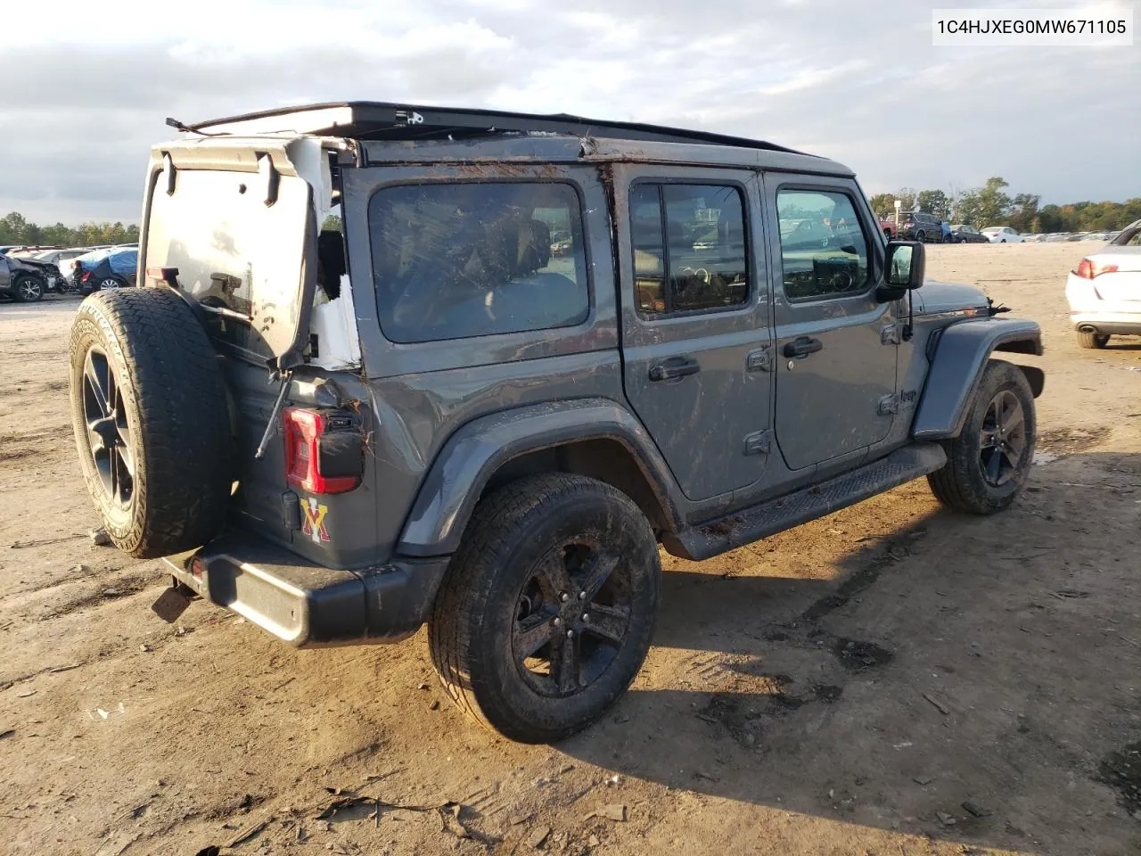 2021 Jeep Wrangler Unlimited Sahara VIN: 1C4HJXEG0MW671105 Lot: 74175244