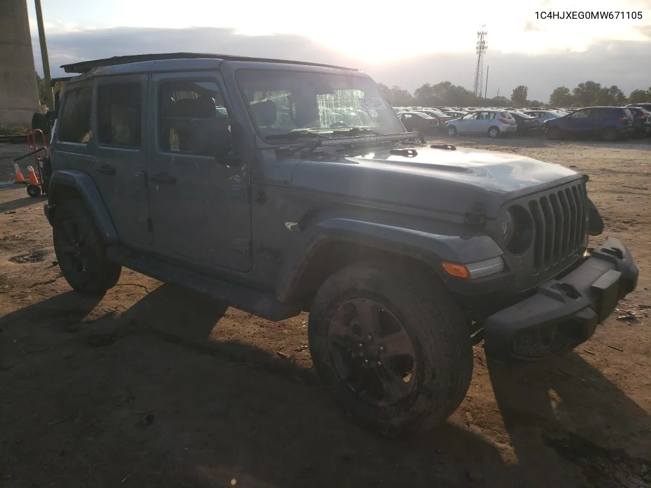 2021 Jeep Wrangler Unlimited Sahara VIN: 1C4HJXEG0MW671105 Lot: 74175244