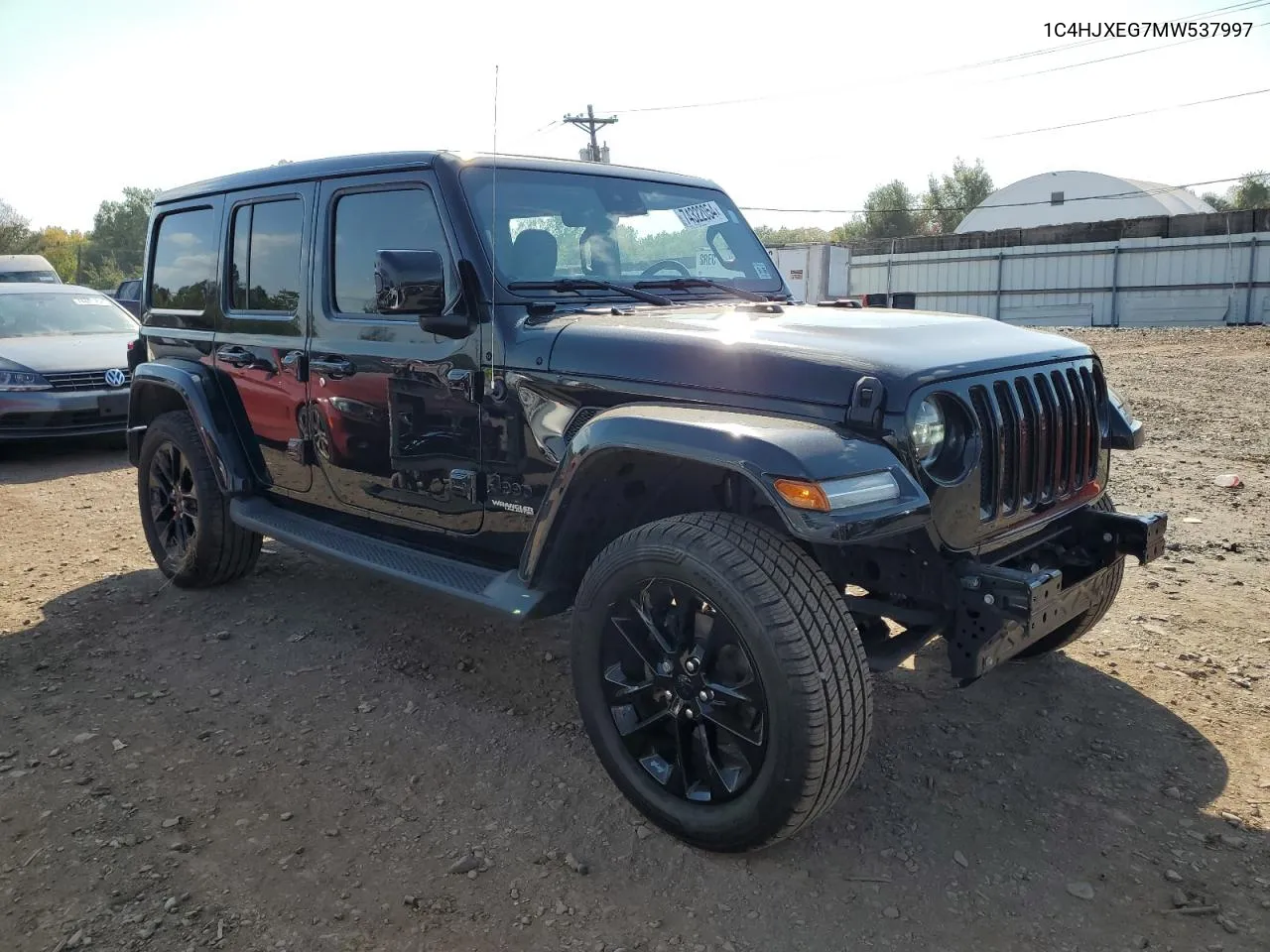 2021 Jeep Wrangler Unlimited Sahara VIN: 1C4HJXEG7MW537997 Lot: 74322054