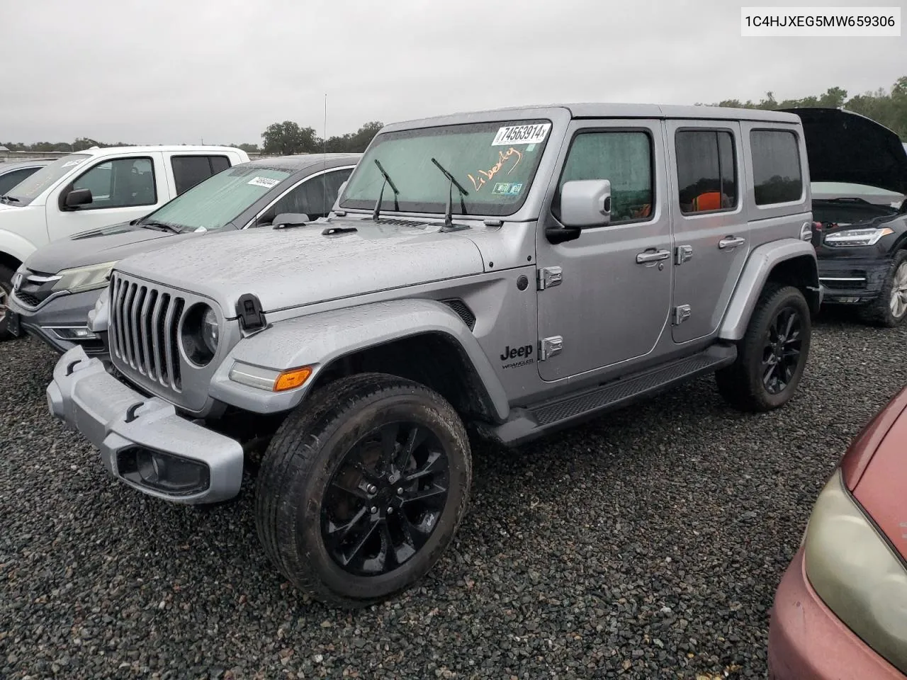 2021 Jeep Wrangler Unlimited Sahara VIN: 1C4HJXEG5MW659306 Lot: 74563914