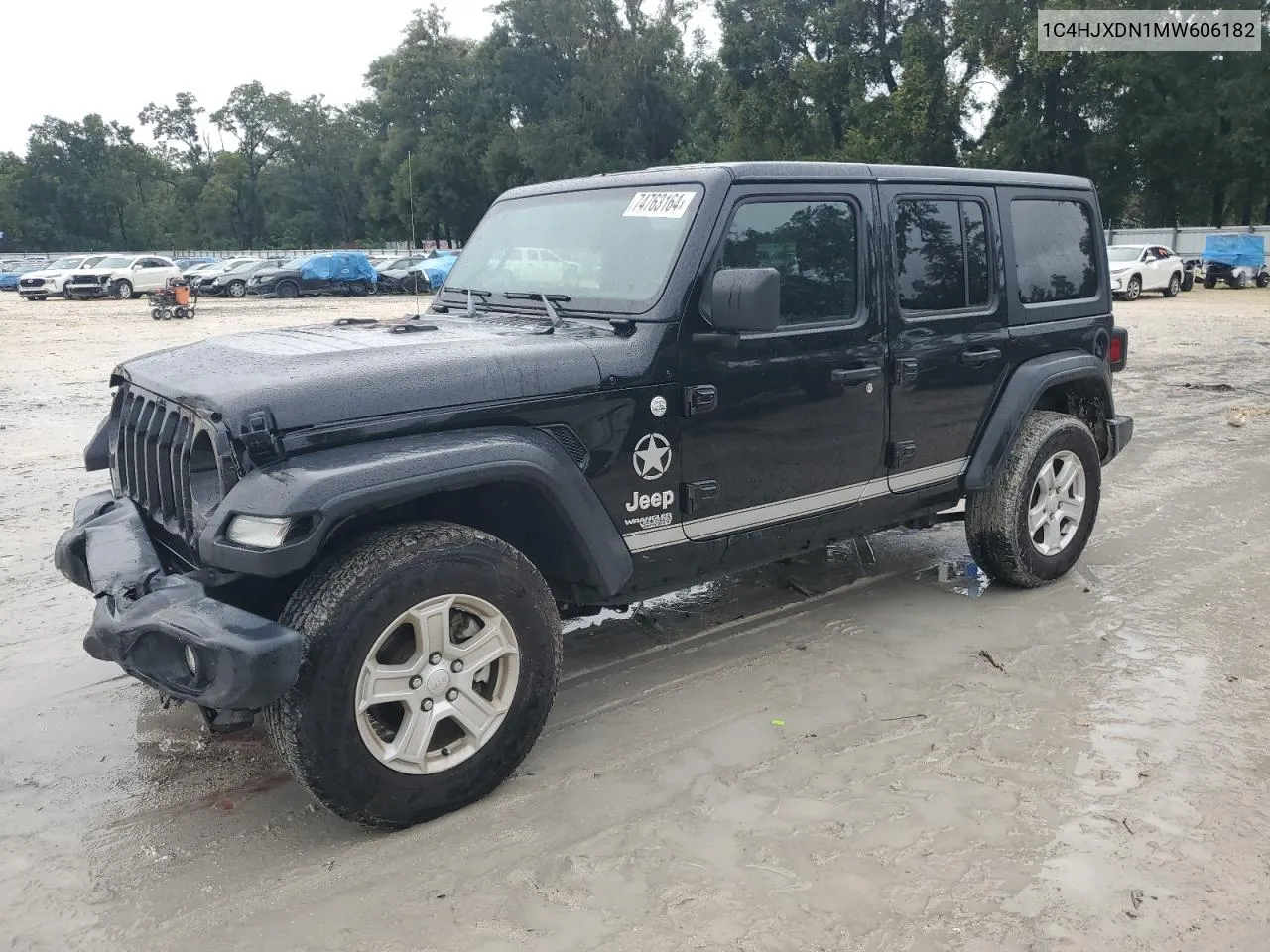 2021 Jeep Wrangler Unlimited Sport VIN: 1C4HJXDN1MW606182 Lot: 74763164