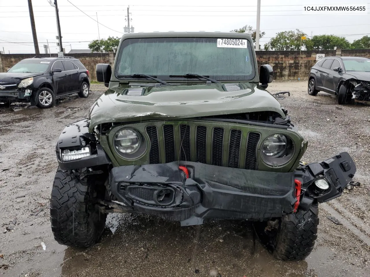 2021 Jeep Wrangler Unlimited Rubicon VIN: 1C4JJXFMXMW656455 Lot: 74805024