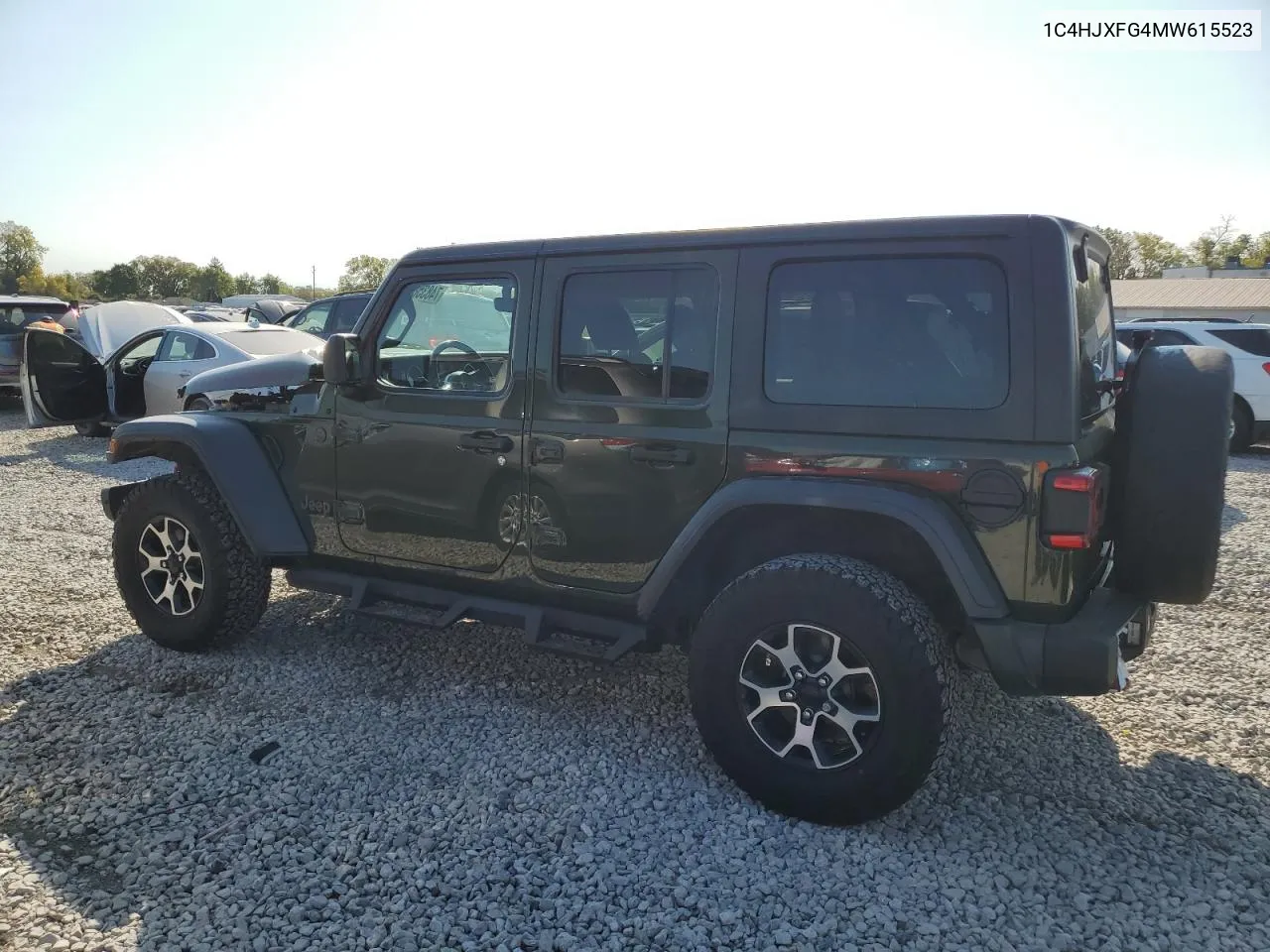 2021 Jeep Wrangler Unlimited Rubicon VIN: 1C4HJXFG4MW615523 Lot: 74835854