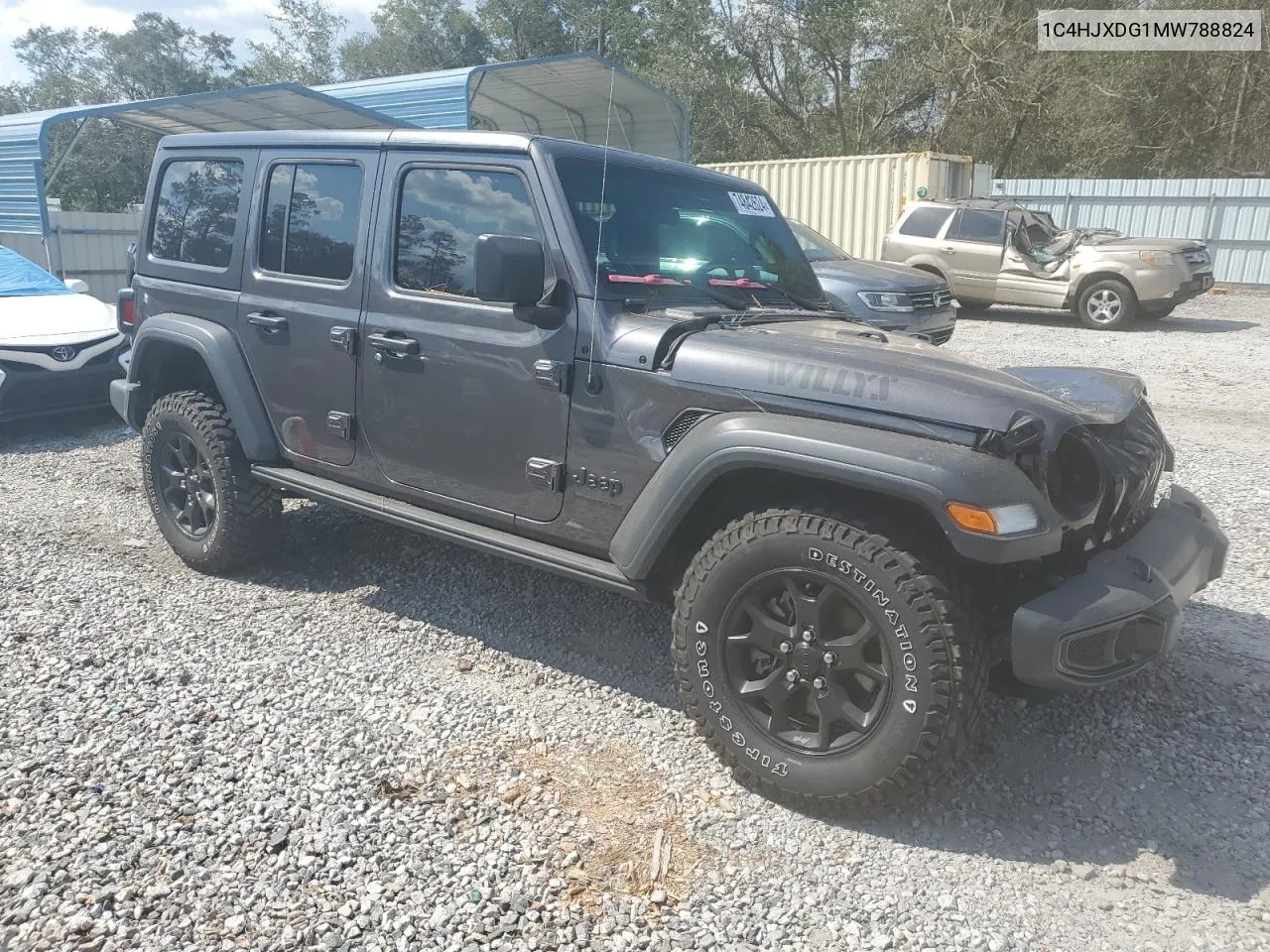 2021 Jeep Wrangler Unlimited Sport VIN: 1C4HJXDG1MW788824 Lot: 74842624