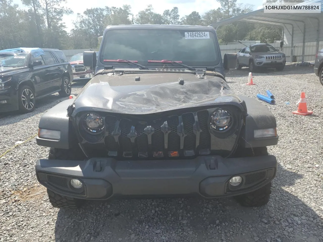 2021 Jeep Wrangler Unlimited Sport VIN: 1C4HJXDG1MW788824 Lot: 74842624