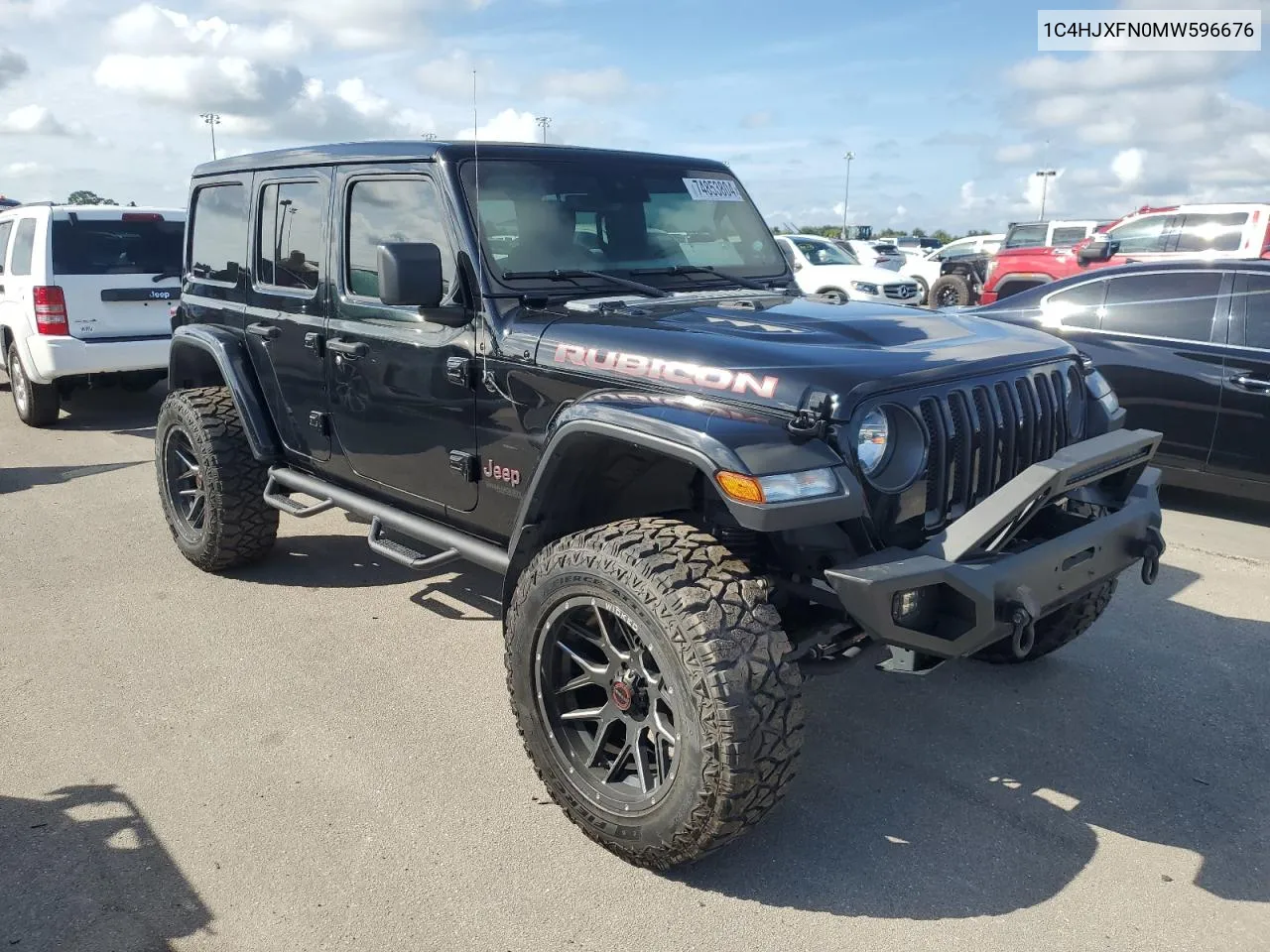 2021 Jeep Wrangler Unlimited Rubicon VIN: 1C4HJXFN0MW596676 Lot: 74853804