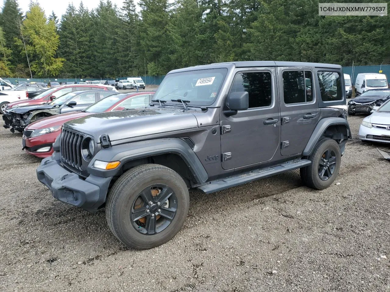 2021 Jeep Wrangler Unlimited Sport VIN: 1C4HJXDNXMW779537 Lot: 74969594