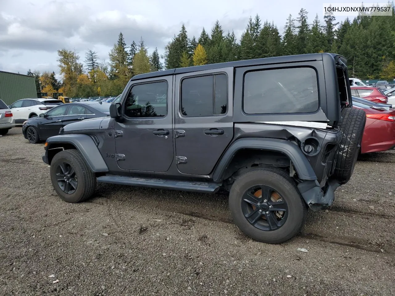 2021 Jeep Wrangler Unlimited Sport VIN: 1C4HJXDNXMW779537 Lot: 74969594