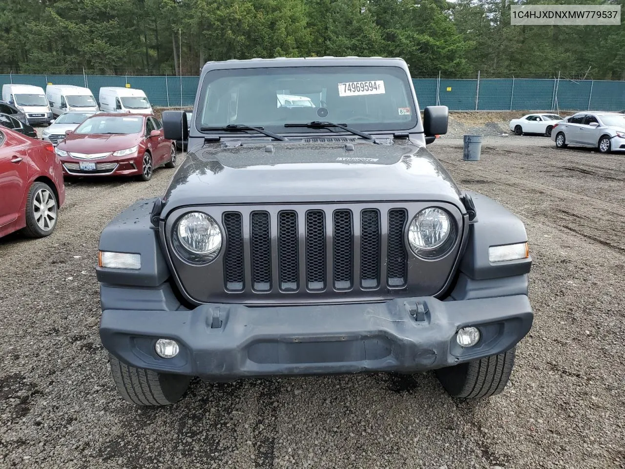 2021 Jeep Wrangler Unlimited Sport VIN: 1C4HJXDNXMW779537 Lot: 74969594