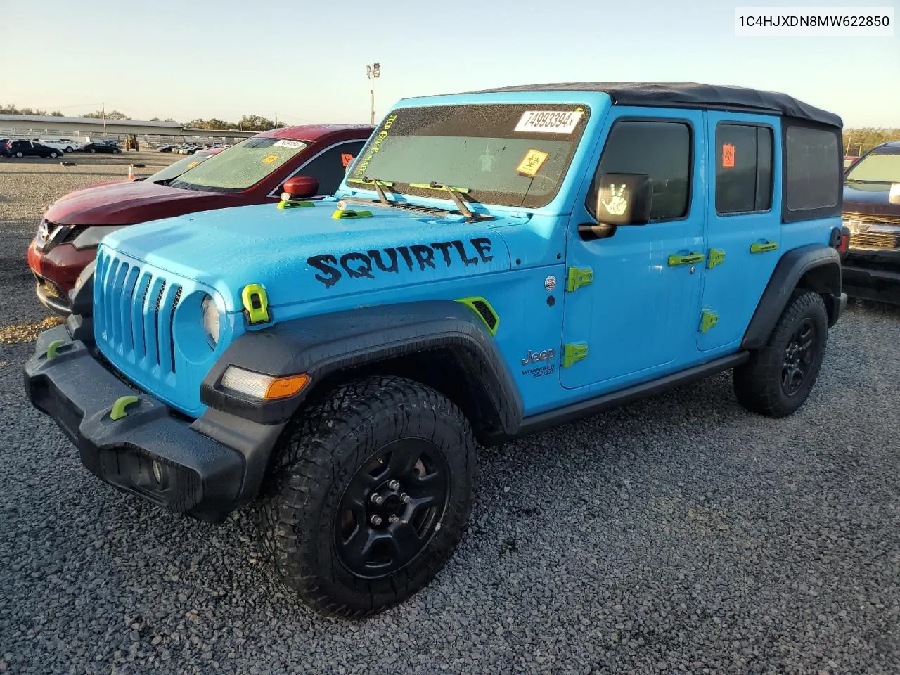 2021 Jeep Wrangler Unlimited Sport VIN: 1C4HJXDN8MW622850 Lot: 74993394