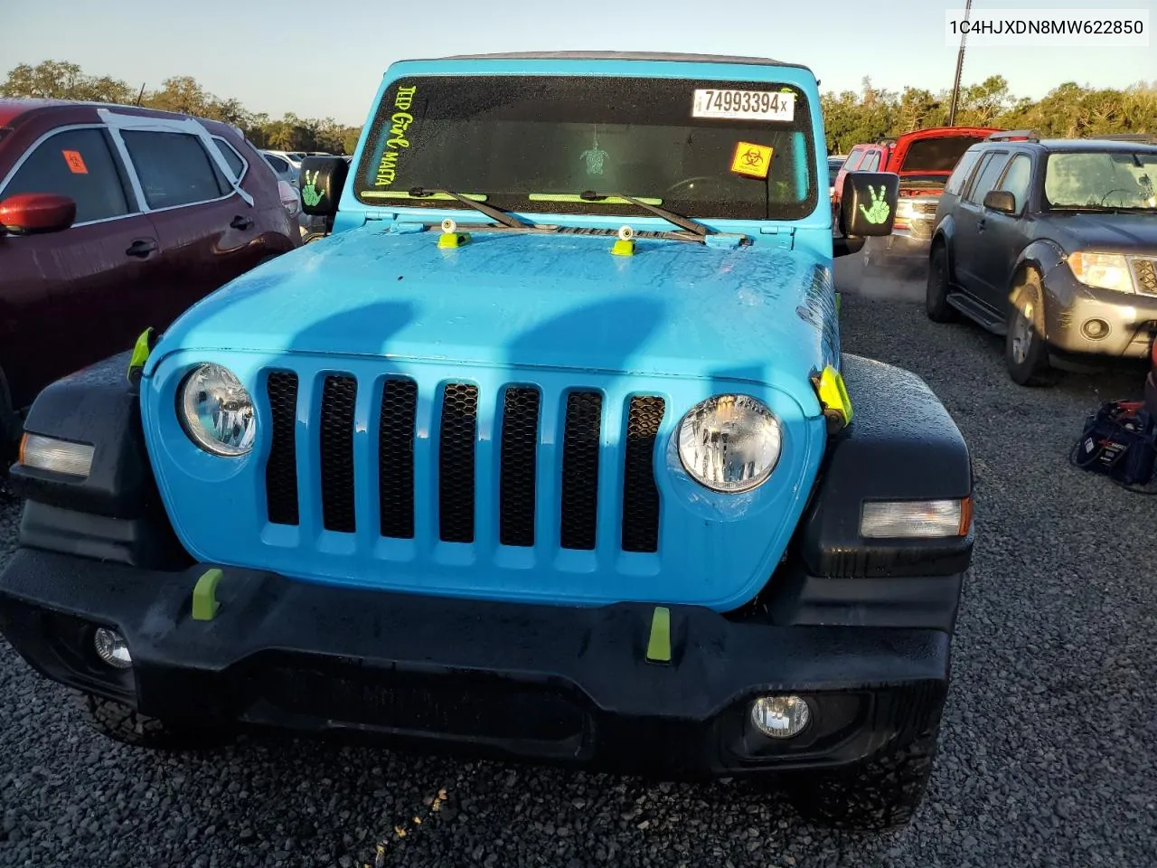 2021 Jeep Wrangler Unlimited Sport VIN: 1C4HJXDN8MW622850 Lot: 74993394