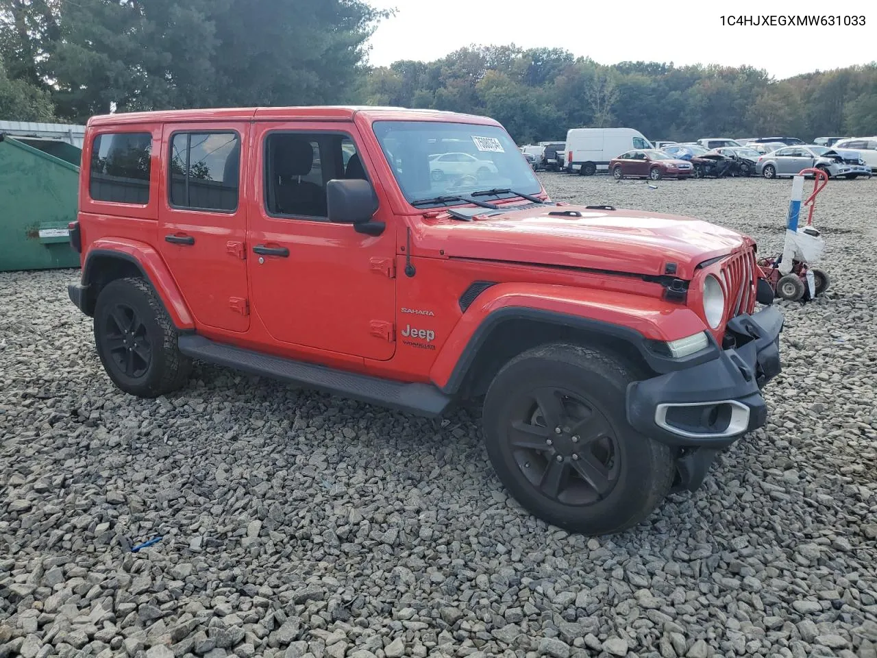 2021 Jeep Wrangler Unlimited Sahara VIN: 1C4HJXEGXMW631033 Lot: 75080754