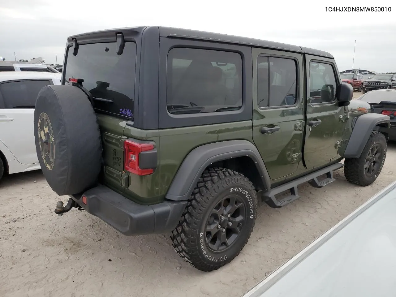 2021 Jeep Wrangler Unlimited Sport VIN: 1C4HJXDN8MW850010 Lot: 75323444