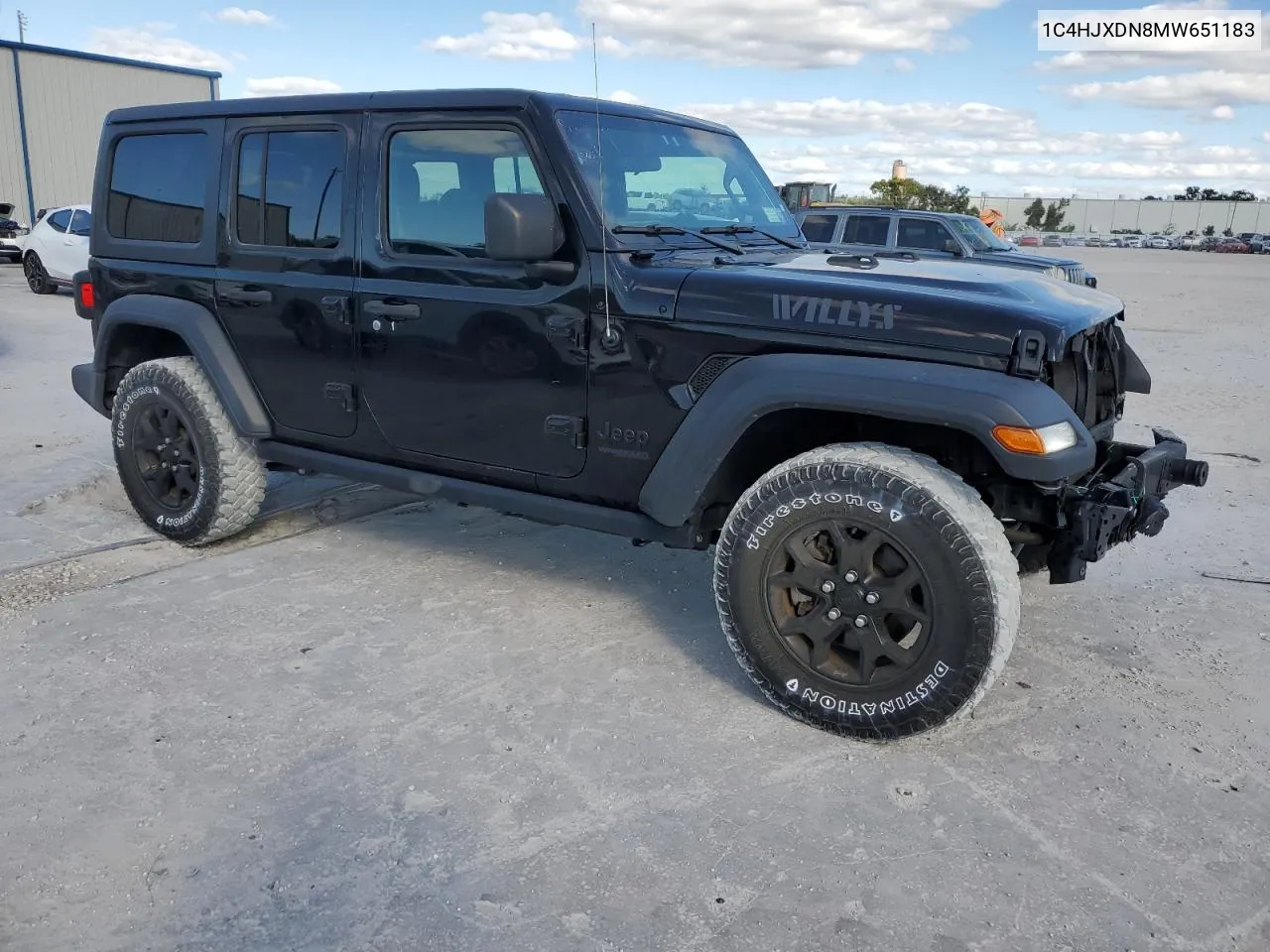 1C4HJXDN8MW651183 2021 Jeep Wrangler Unlimited Sport