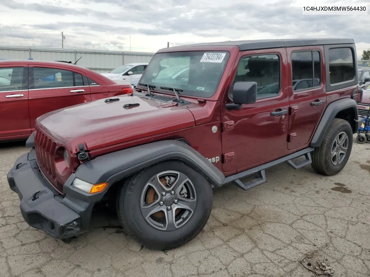 2021 Jeep Wrangler Unlimited Sport VIN: 1C4HJXDM3MW564430 Lot: 75433784