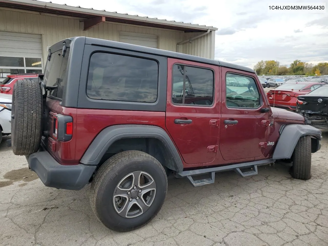 2021 Jeep Wrangler Unlimited Sport VIN: 1C4HJXDM3MW564430 Lot: 75433784