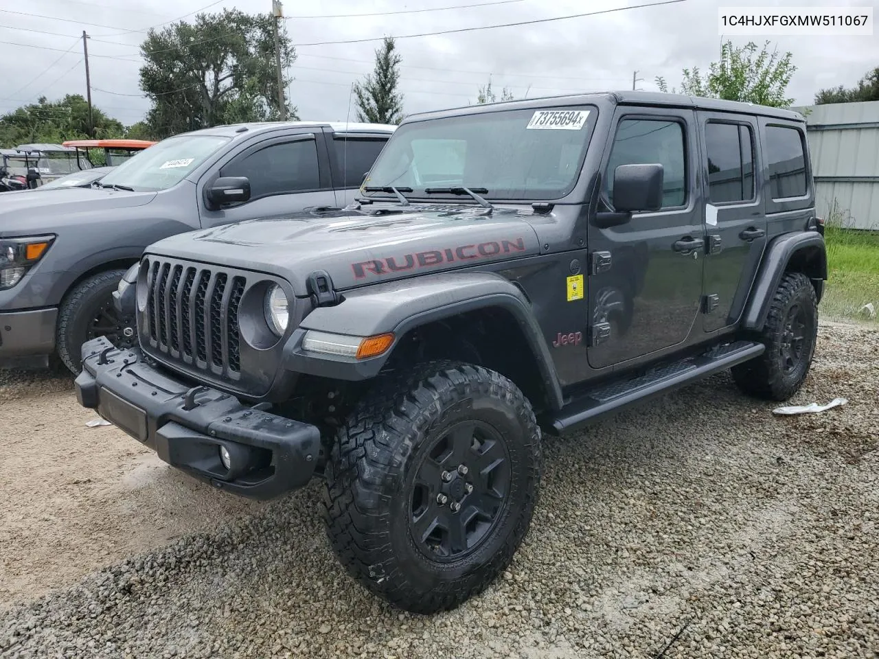 2021 Jeep Wrangler Unlimited Rubicon VIN: 1C4HJXFGXMW511067 Lot: 75454034