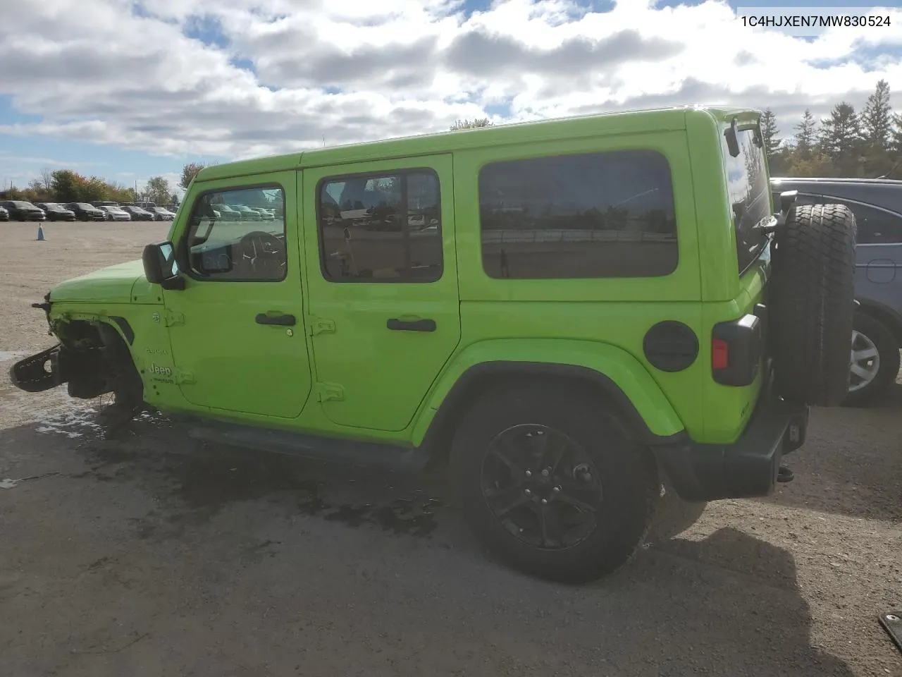 2021 Jeep Wrangler Unlimited Sahara VIN: 1C4HJXEN7MW830524 Lot: 75504504