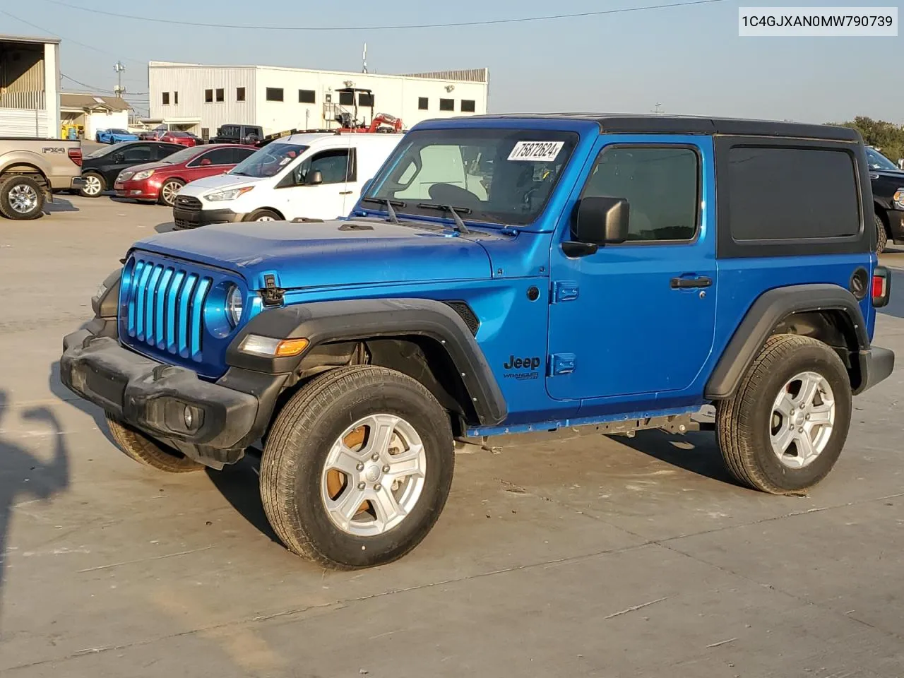 1C4GJXAN0MW790739 2021 Jeep Wrangler Sport