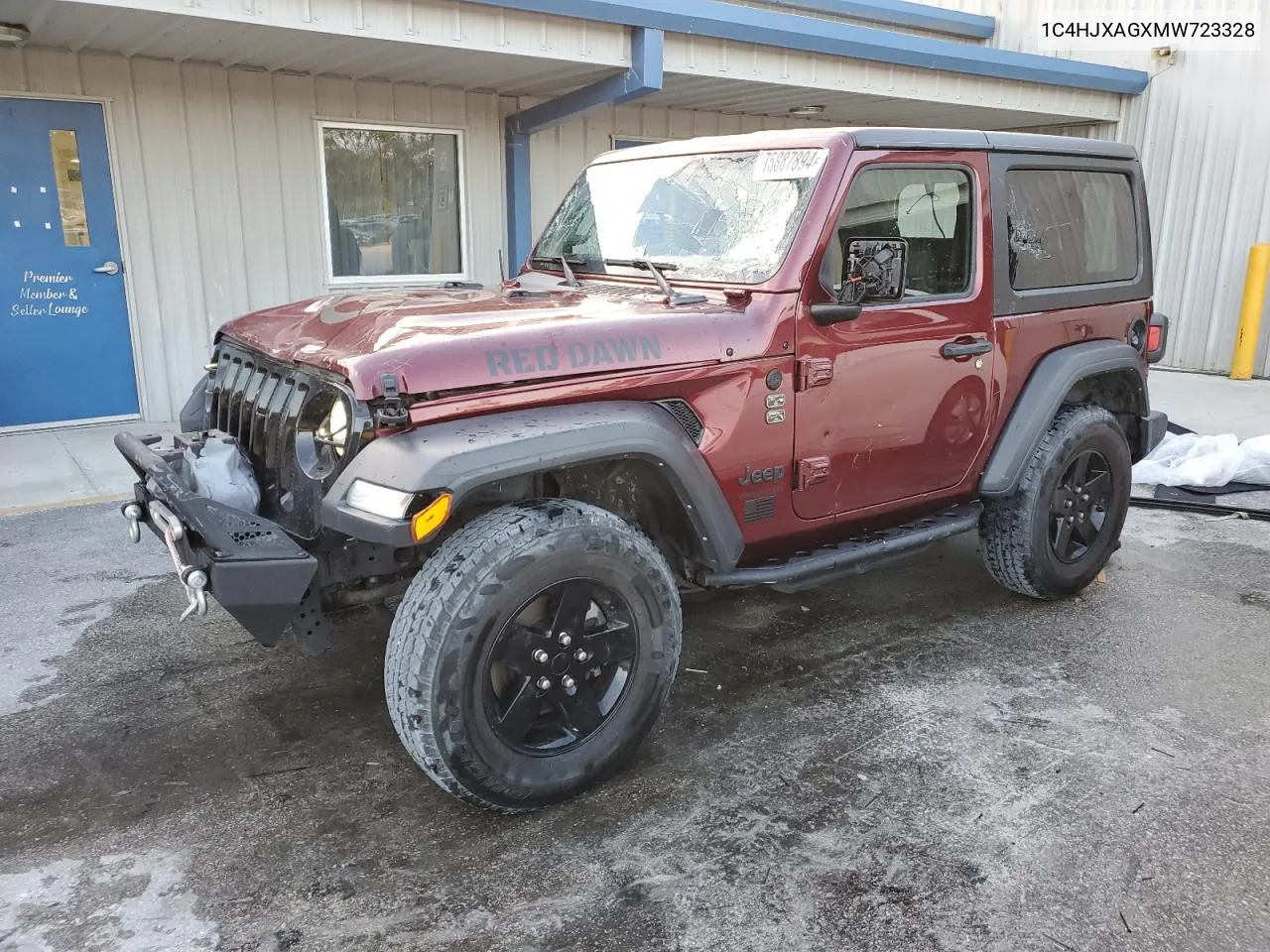 2021 Jeep Wrangler Sport VIN: 1C4HJXAGXMW723328 Lot: 75887894