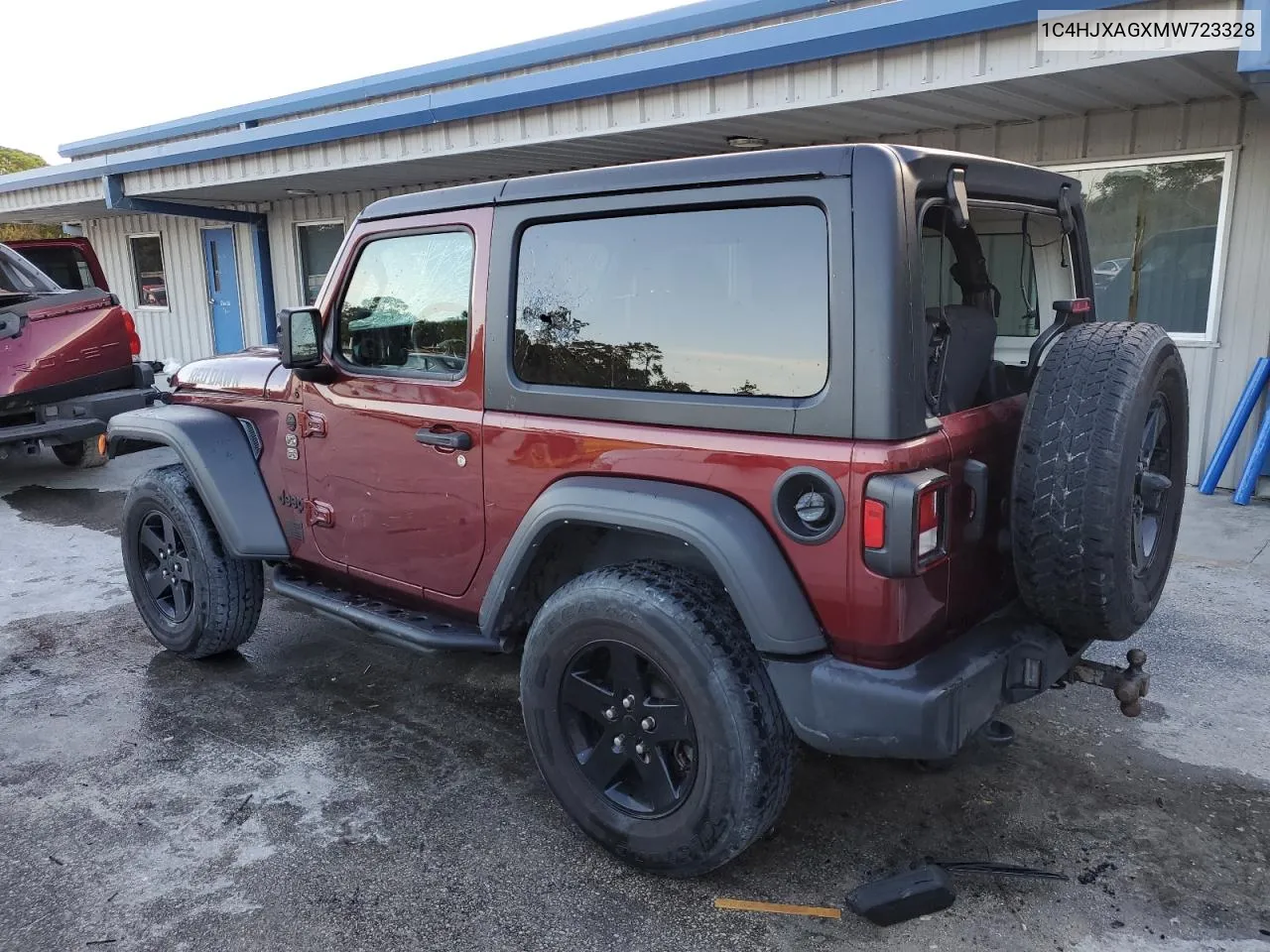 2021 Jeep Wrangler Sport VIN: 1C4HJXAGXMW723328 Lot: 75887894