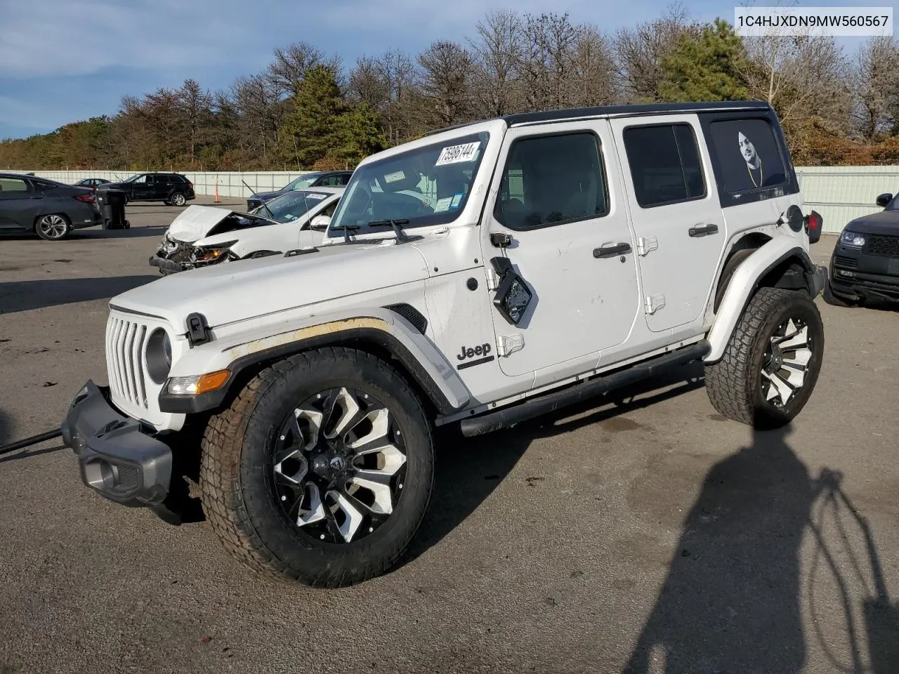 2021 Jeep Wrangler Unlimited Sport VIN: 1C4HJXDN9MW560567 Lot: 75986144