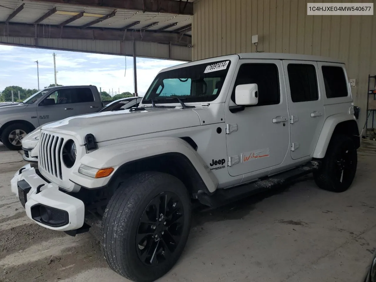 2021 Jeep Wrangler Unlimited Sahara VIN: 1C4HJXEG4MW540677 Lot: 76091414