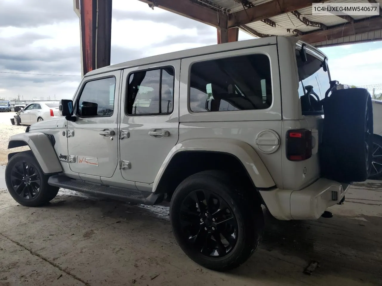 2021 Jeep Wrangler Unlimited Sahara VIN: 1C4HJXEG4MW540677 Lot: 76091414