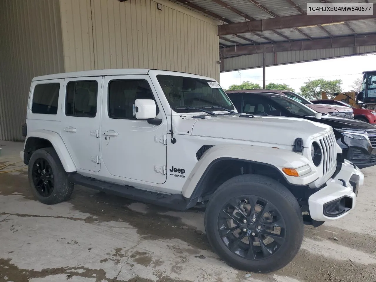 2021 Jeep Wrangler Unlimited Sahara VIN: 1C4HJXEG4MW540677 Lot: 76091414