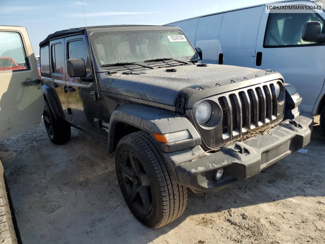 2021 Jeep Wrangler Unlimited Sport VIN: 1C4HJXDM5MW530442 Lot: 76240184