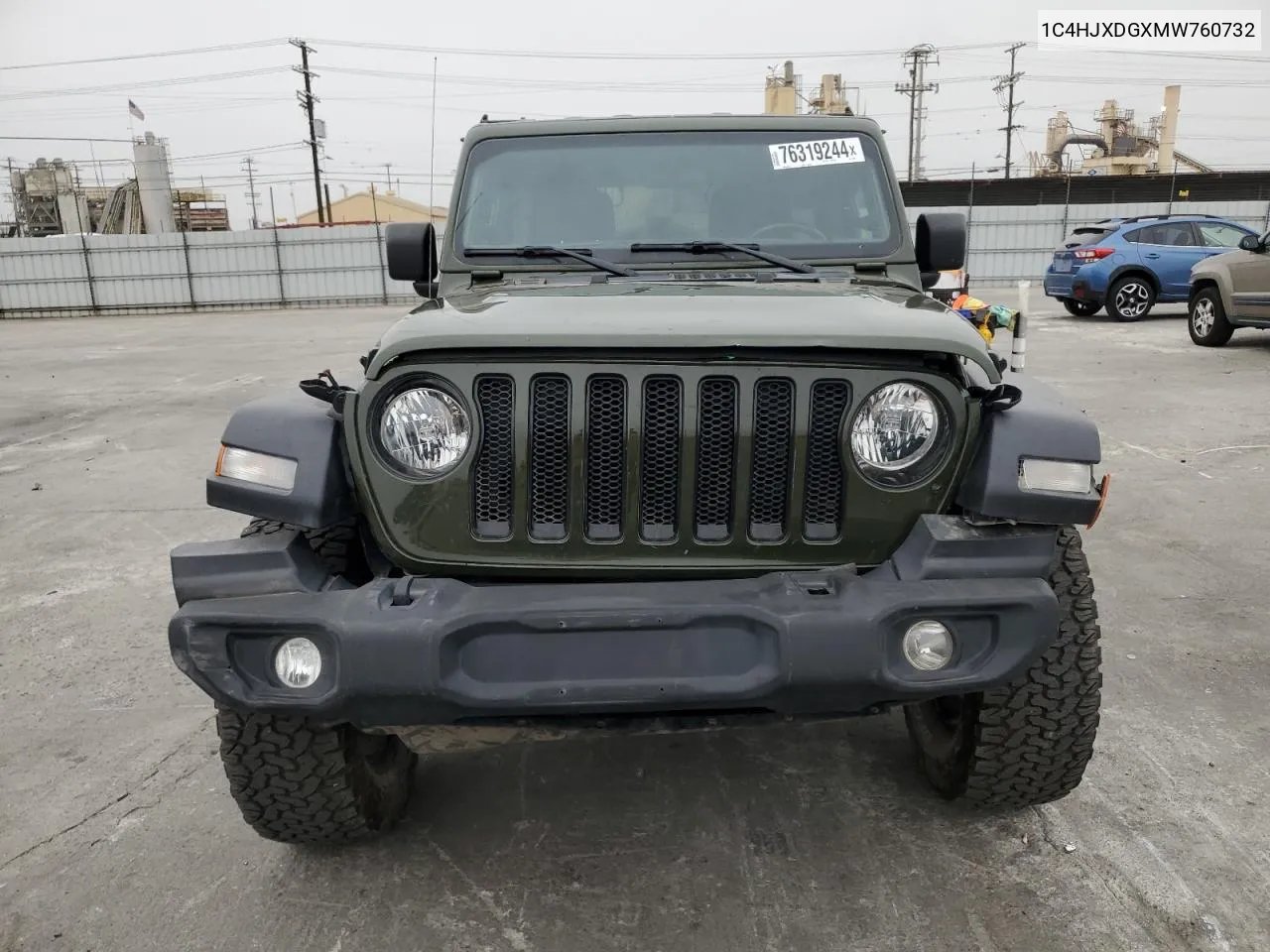 2021 Jeep Wrangler Unlimited Sport VIN: 1C4HJXDGXMW760732 Lot: 76319244