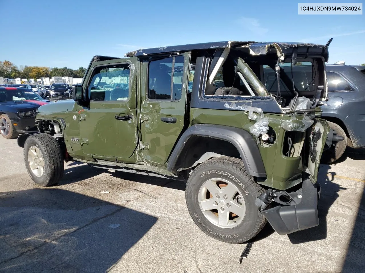 2021 Jeep Wrangler Unlimited Sport VIN: 1C4HJXDN9MW734024 Lot: 76367114