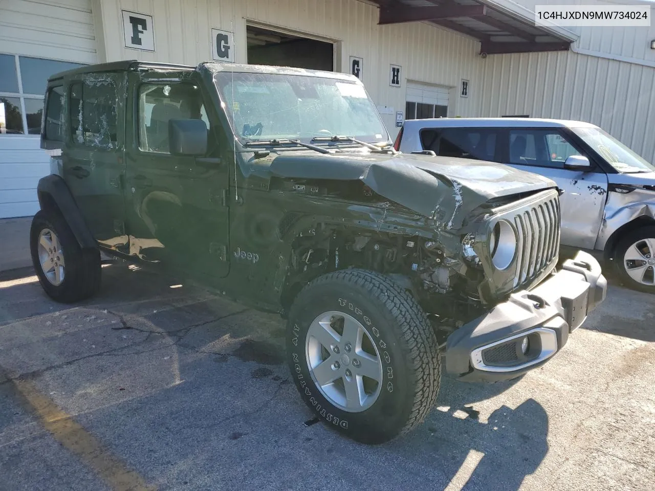 2021 Jeep Wrangler Unlimited Sport VIN: 1C4HJXDN9MW734024 Lot: 76367114