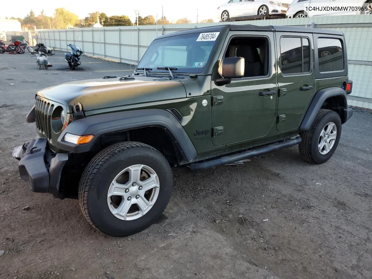 2021 Jeep Wrangler Unlimited Sport VIN: 1C4HJXDN0MW703969 Lot: 76485704