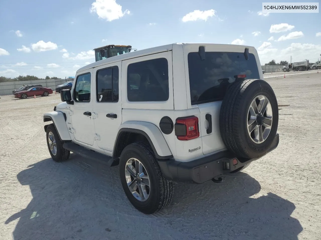 2021 Jeep Wrangler Unlimited Sahara VIN: 1C4HJXEN6MW552389 Lot: 76630974