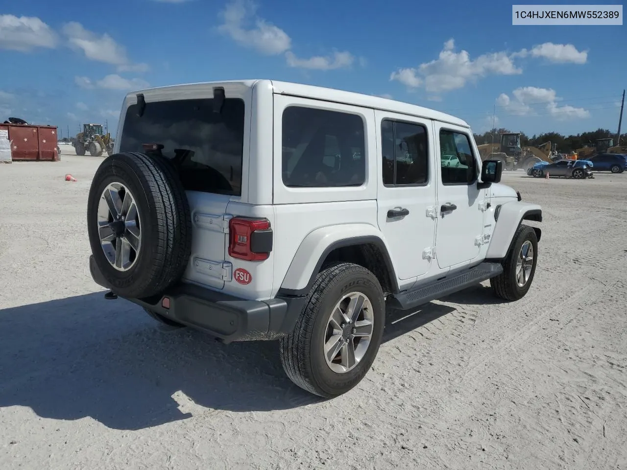 2021 Jeep Wrangler Unlimited Sahara VIN: 1C4HJXEN6MW552389 Lot: 76630974