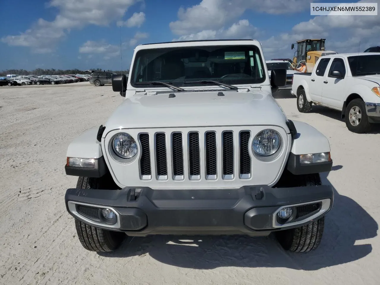 2021 Jeep Wrangler Unlimited Sahara VIN: 1C4HJXEN6MW552389 Lot: 76630974