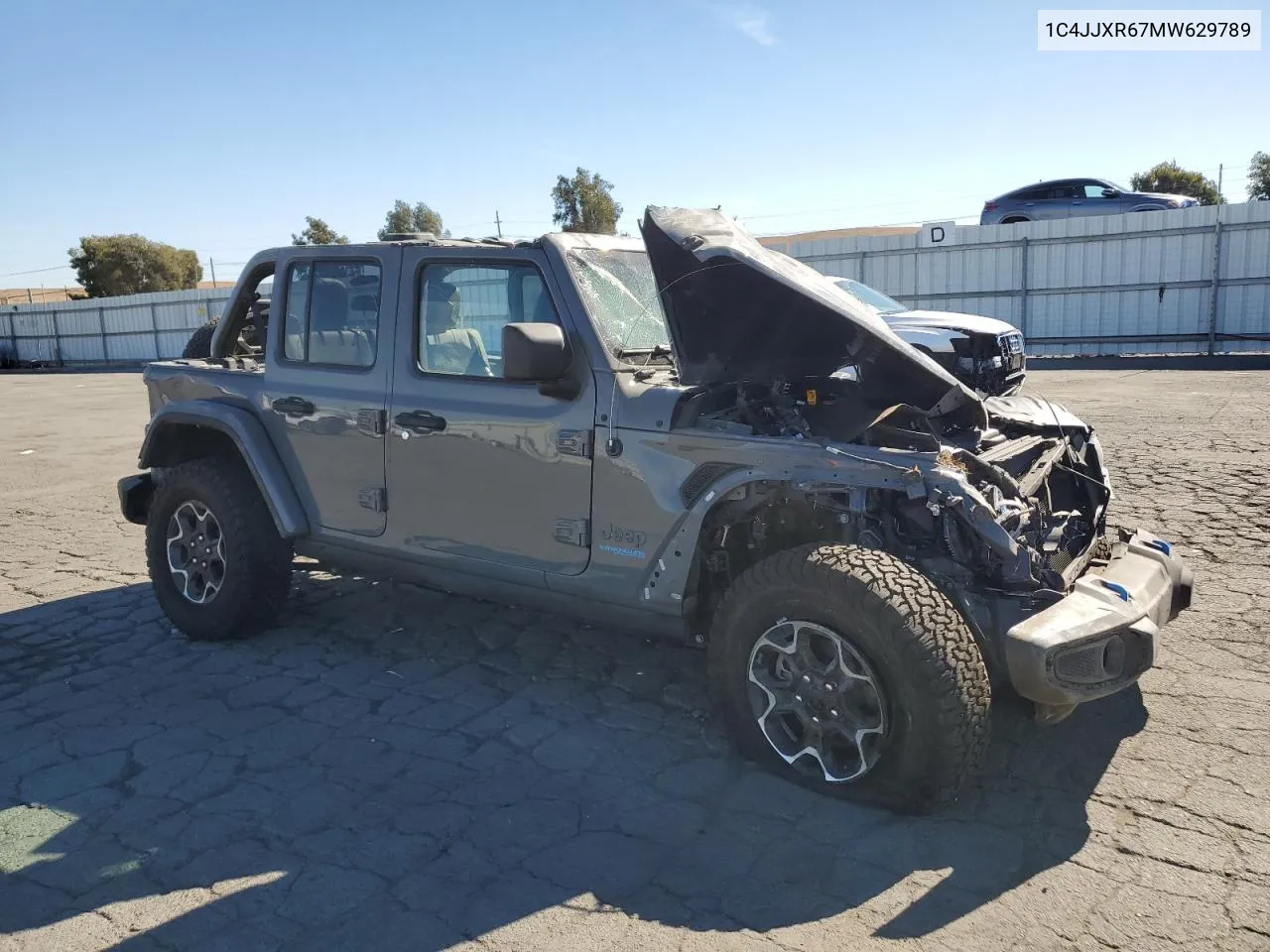 2021 Jeep Wrangler Unlimited Rubicon 4Xe VIN: 1C4JJXR67MW629789 Lot: 76738744