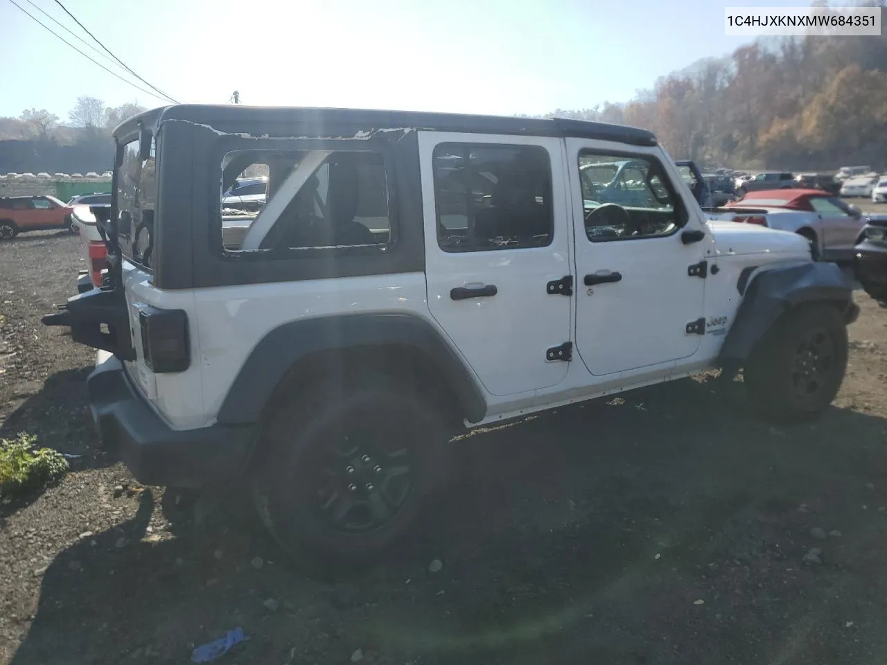 2021 Jeep Wrangler Unlimited Sport VIN: 1C4HJXKNXMW684351 Lot: 77578154