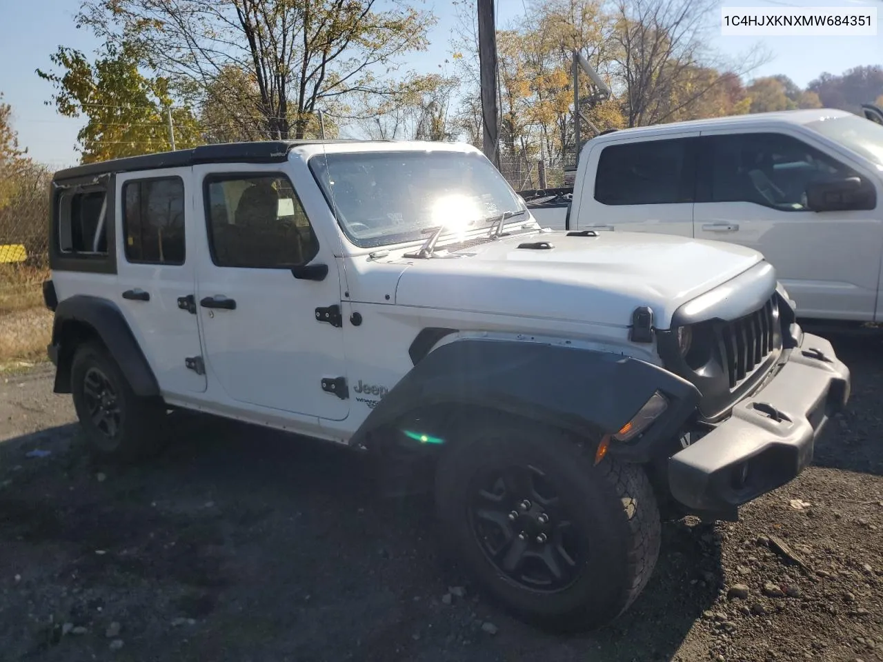 2021 Jeep Wrangler Unlimited Sport VIN: 1C4HJXKNXMW684351 Lot: 77578154