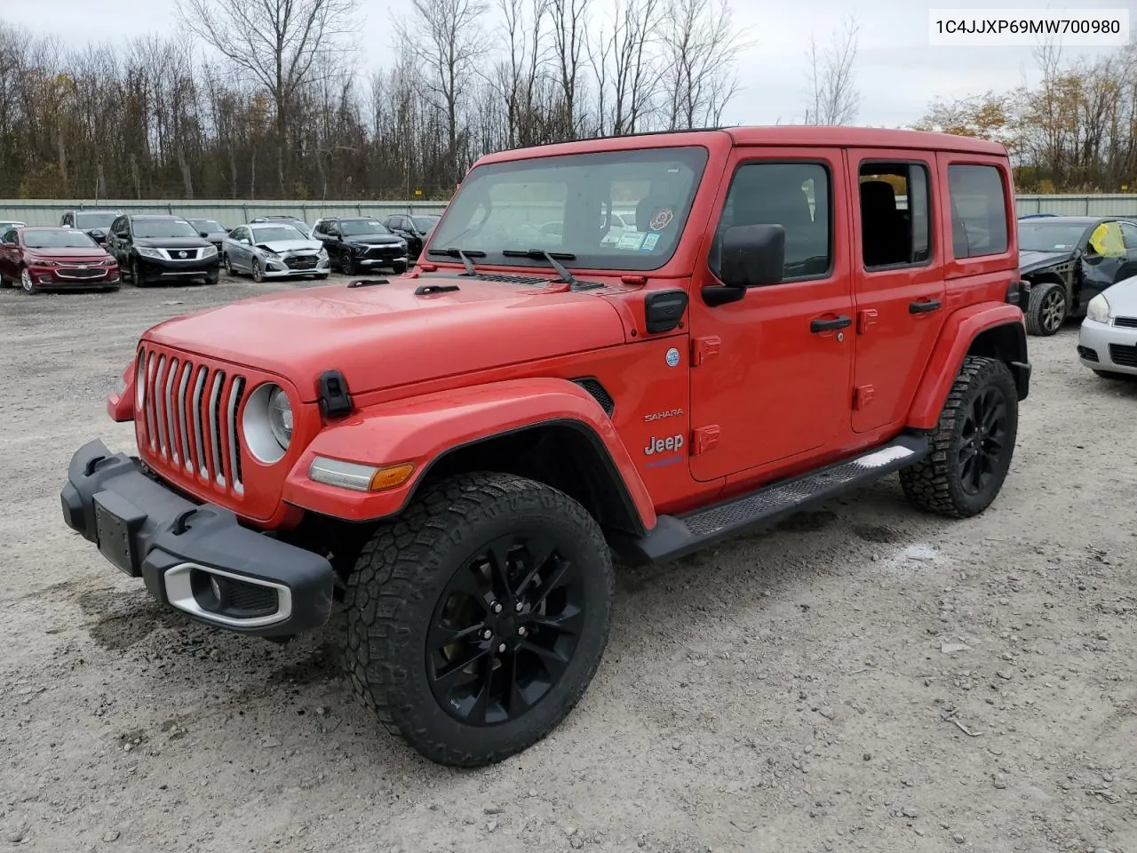 2021 Jeep Wrangler Unlimited Sahara 4Xe VIN: 1C4JJXP69MW700980 Lot: 77740894